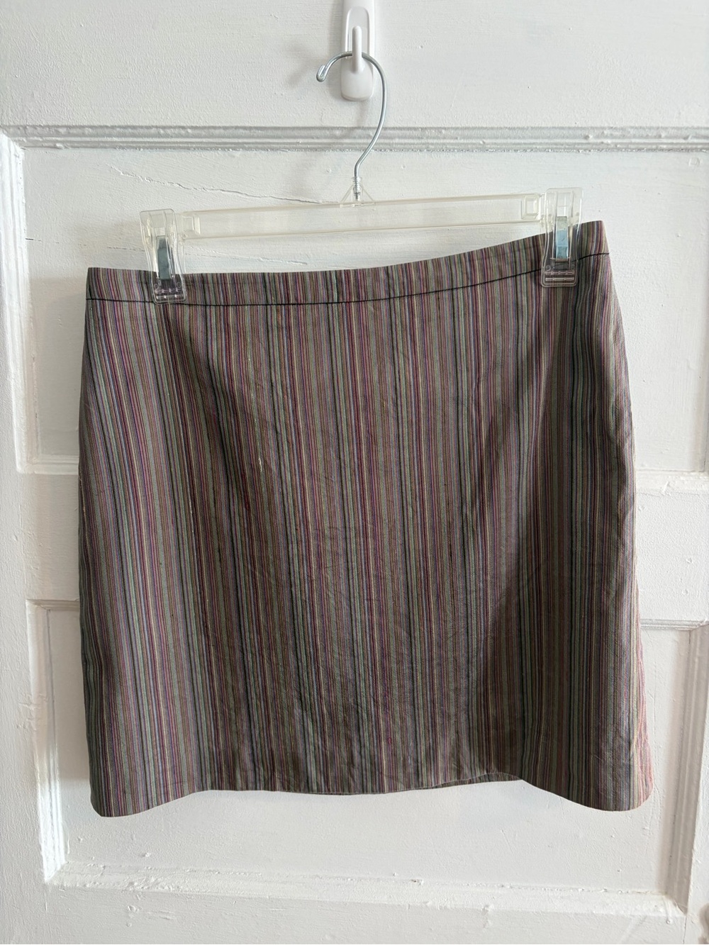 00s Multi-Stripe Silk Mini Skirt